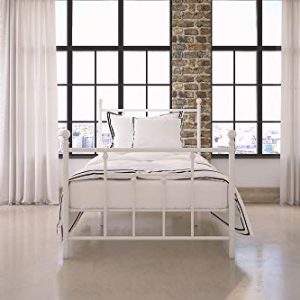DHP Manila Metal Bed with Victorian Style Headboard and Footboard