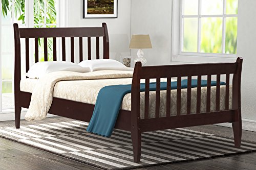 Merax Solid Wood Twin Bed Frame, No Box Spring Needed Kids Twin Wood Bed  Twin bed frame overall dimension is 80" L x 41.3" W x 10" H, solid wood, no box spring needed
Modern and classic platform bed frame, match any kind of decor
Twin bed weight limit is 275lbs, very safe for your kids to sleep on
Bed need to be Assembled, and comes with 1 package with instruction and hardware, please feel free to contact us if there is missing or damaged part during the process of shipping, we will come to you ASAP Merax Solid Wood Twin Bed Frame, No Box Spring Needed Kids Twin Wood Bed