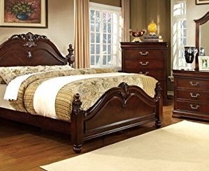 5 pc Mandura collection luxurious English style cherry Finish Wood Queen Bedroom
