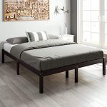 HOMECHO 14 Inch Wood Platform Bed Frame Mattress Foundation with Wooden Slats Support, 660 lbs Heavy Duty, No Box Spring Needed, Dark Brown, Full, HMC-SW-001