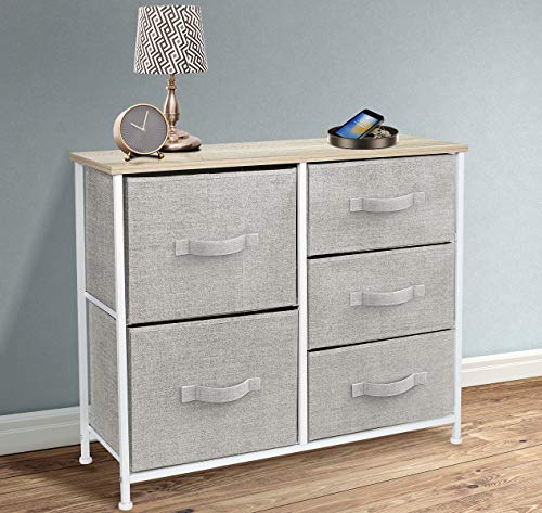Sorbus Dresser with 5 Drawers - Furniture Storage Tower Unit for Bedroom