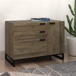 WLIVE Wide Dresser with 3 Drawers and 1 Side Cabinet, Storage Drawer Chest