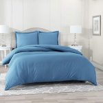 Nestl Bedding Duvet Cover 3 Piece Set - Ultra Soft Double Brushed Microfiber Hotel Collection - Comforter Cover with Button Closure and 2 Pillow Shams, Blue Heaven - Full (Double) 80"x90"