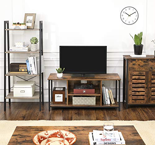 VASAGLE ALINRU TV Stand for TVs up to 48 Inches, TV Console Table with Shelving VASAGLE ALINRU TV Stand for TVs up to 48 Inches, TV Console Table with Shelving, for Living Room, Entertainment Room, 43.3 x 15.7 x 19.7 Inches, Rustic Brown ULTV39BX