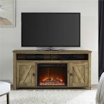 Ameriwood Home Farmington Electric Fireplace TV Console for TVs up to 60", Natural -