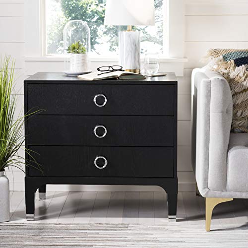 Safavieh Home Collection Lorna 3 Drawer Contemporary Night Stand Nightstand