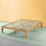 Zinus Moiz 14 Inch Wood Platform Bed / No Box Spring Needed / Wood Slat Support / Natural Finish, Full