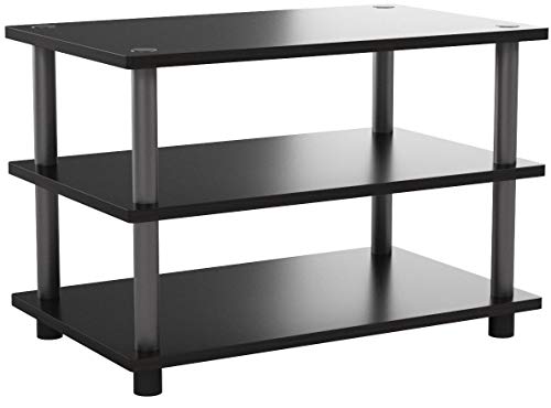 FURINNO Turn-N-Tube Easy Assembly 3-Tier Corner TV Stand, Blackwood/Black FURINNO Turn-N-Tube Easy Assembly 3-Tier Corner TV Stand, Blackwood/Black