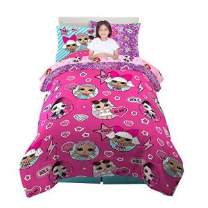 Franco Kids Bedding Super Soft Comforter and Sheet Set with Bonus Sham, 5 Piece Twin Size, LOL Surprise