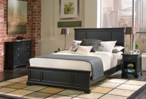Home Styles Bedford Queen Bed Headboard, Footboard, Rails and Matching Wood
