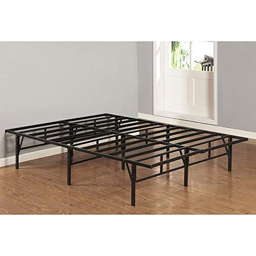 K and B Furniture Co Inc Full-Size Black Metal Platform Bed Frame