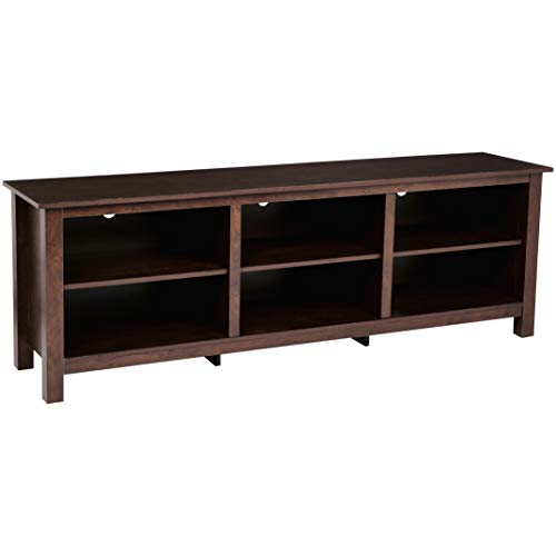 Rockpoint Argus 70-Inch Wood TV Stand Media Console, Acajou Brown a ...