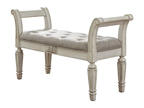 Signature Design by Ashley - Realyn Accent Bench - Traditional - Light Beige