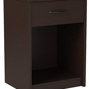 Set of 2 Nightstand MDF End Tables Pair Bedroom Table Furniture Multiple Colors (Gray) (2 Sets, Espresso (Set of 2))