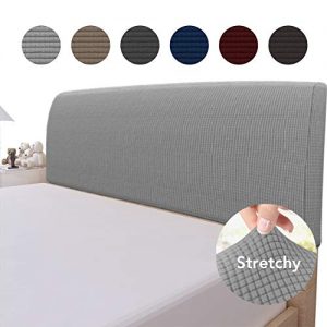 Easy-Going Stretch Bed Headboard Slipcover,Small Square Jacquard Bed Head Cover