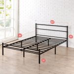 Zinus Geraldine 12 inch Black Metal Platform Bed Frame with Headboard and Footboard / Premium Steel Slat Support / Mattress Foundation, Queen