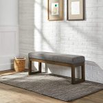 Red Hook Leda Rectangular Ottoman Bench with Fabric Upholstery