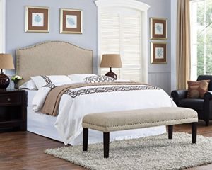 Pulaski Selma Upholstered Bed Benches, Queen, beige