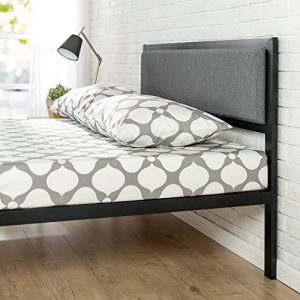 Zinus Korey 14 Inch Platform Metal Bed Frame With Upholstered Headboard ...