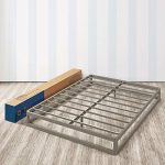 Mellow 9 Inch Metal Platform Bed Frame W/Heavy Duty Steel Slat Mattress Foundation (No Box Spring needed) Grey
