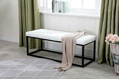 Porthos Home Marlena Accent Bench With Button Tufted PU Leather Upholstery