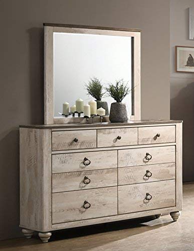 Roundhill Furniture Amerland Contemporary White Wash Finish 6-Piece Bedroom Set, Roundhill Furniture Amerland Contemporary White Wash Finish 6-Piece Bedroom Set,