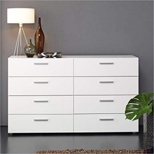 Tvilum 8-Drawer Double Dresser (White)