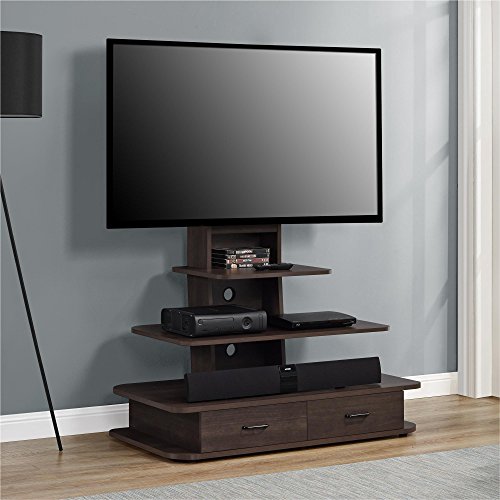 Ameriwood Home Galaxy TV Stand with Mount and Drawers for TVs up to 70" Wide, Espresso