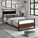 Rhomtree Twin Platform Bed Wood Metal Bed Frame Daybed