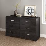 South Shore Step One 6-Drawer Double Dresser-Gray Oak