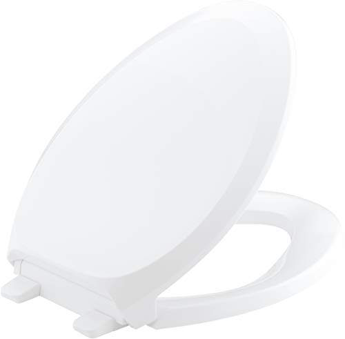 KOHLER French Curve Quiet-Close with Grip-Tight Bumpers Elongated Toilet Seat KOHLER K-4713-0 French Curve Quiet-Close with Grip-Tight Bumpers Elongated Toilet Seat, White.