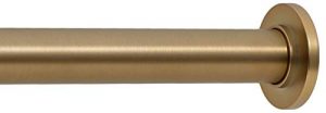 Ivilon Tension Curtain Rod - Spring Tension Rod for Windows or Shower, 16 to 24 Inch. Warm Gold