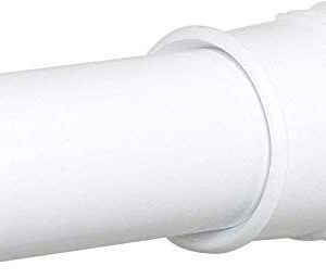 Zenna Home Adjustable Tension Shower Curtain Rod, 36 to 60 Inches, White