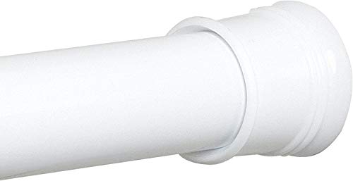Zenna Home Stall Tension Shower Rod, 24-40 Inches, White