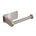 AbeTammy Adhesive Toilet Paper Holder - Self Adhesive Toilet Roll Holder for Bathroom Kitchen Stick on Wall Stainless Steel Brushed Nickel (Adhesive Toilet Paper Holder AK55)