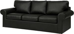 The Ektorp 3 Seat Sofa Cover Replacement is Custom Made for IKEA Ektorp Sofa Cover, an Ektorp Sofa Slipcover Replacement (New Black PU Leather)