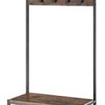 Whitmor Modern Industrial Entry Way Tower/Bench with Shoe Shelves