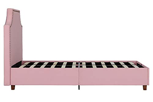 DHP Melita Linen Upholstered Platform Bed Frame Guarantee: 1 yr restricted guarantee.