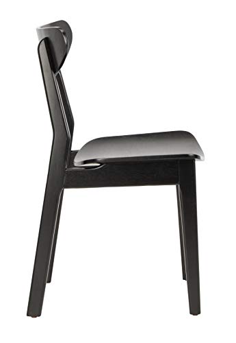 Dining Space with Safavieh Home Lucca Retro Black Dining Chair - Set of 2 🌟 The retro mid-century design, coupled with high-quality black wood construction, adds a touch of sophistication to any home. With these chairs, Safavieh has once again proven its century-long commitment to quality craftsmanship and unmatched style. The Safavieh Home Lucca Retro Black Dining Chair set is the perfect choice for those looking to add a gorgeous touch of style to their dining space. Whether you're hosting a formal dinner or enjoying a casual family meal, these chairs provide harmonious decorating that seamlessly incorporates retro mid-century aesthetics. The set of two chairs is not just about functionality but also about creating a dining experience that is both chic and comfortable. From the wide seat to the sleek backrest, every element is designed to enhance your dining ambiance.