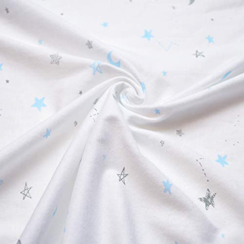 American Baby Company 3 Piece 100% Cotton Jersey Knit American Child Firm three Piece 100% Cotton Jersey Knit Fitted Crib Sheet for Customary Crib and Toddler Mattresses, Blue Star/Zigzag, for Boys and Women.