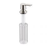 APPASO 17-Ounce Kitchen Dish Soap Dispenser Brushed Nickel- Large Capacity- 480ml Bottle Built in Hand Sink Pump,Sink Soap Dispensers Replacement-3.15 Inch Threaded Tube