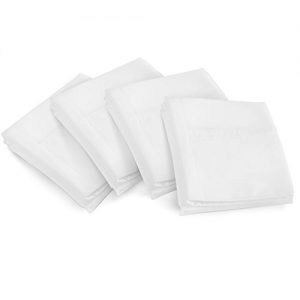 Zen Bamboo Ultra Soft Pillow Case (4 Pack) - Premium, Eco-friendly, Hypoallergenic, and Wrinkle Resistant Rayon Derived From Bamboo - Standard/Queen - White