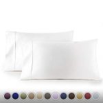 HC COLLECTION Luxury 1500 Series 2pc Set of Pillow Cases, Brushed Microfiber, Silky Soft & Wrinkle Free (Fits Queen)- Standard Size/White