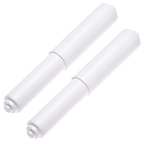Hilltop Products 2 Pack - White Toilet Paper Holder Spring Loaded Roller Replacement