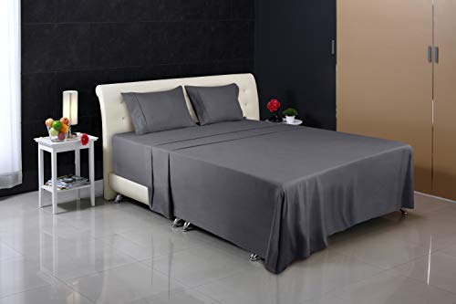 Utopia Bedding Bed Sheet Set - 4 Piece Queen Bedding Utopia Bedding Mattress Sheet Set - Four Piece Queen Bedding - Delicate Brushed Microfiber Material - Shrinkage &amp; Fade Resistant - Straightforward Care (Queen, Gray).