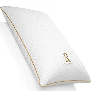 Royal Therapy King Memory Foam Pillow, Neck Pillow Bamboo Adjustable Side Sleeper Pillow for Neck & Shoulder, Support for Back, Stomach, Side Sleepers, Orthopedic Contour Pillow