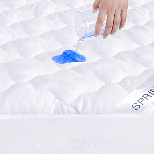 Full Size Mattress Protector Waterproof, Breathable & Noiseless Full Mattress Pad Cover Quilted Fitted with Deep Pocket up to 12" Depth (54"x 75")