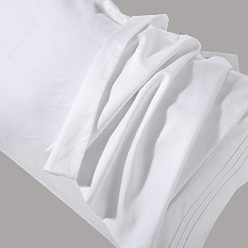 COTTONHOUSE 1000 Thread Count Imported 100% Organic COTTONHOUSE 1000 Thread Depend Imported 100% Natural Cotton Sheets Luxurious Resort Assortment Egyption Cotton White Queen Measurement four Items Sheet Set with deep Pocket, Machine Washable.