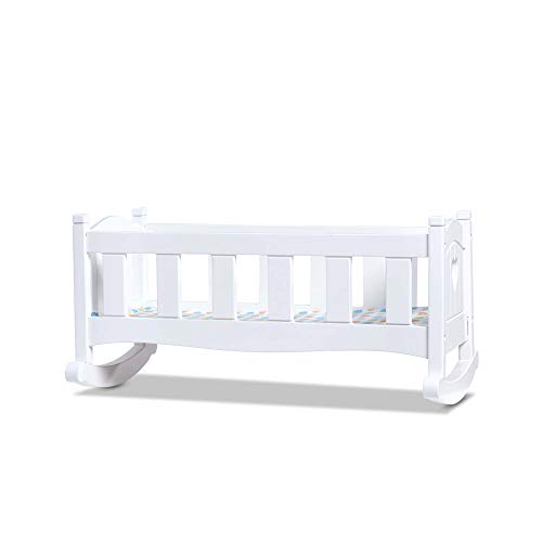 Melissa and Doug Mine to Love Wooden Play Cradle for Dolls Melissa &amp; Doug Mine to Love Wooden Play Cradle for Dolls, Stuffed Animals - White.
