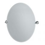 Gatco 4329LG Tiara Large Oval Wall Mirror, Chrome